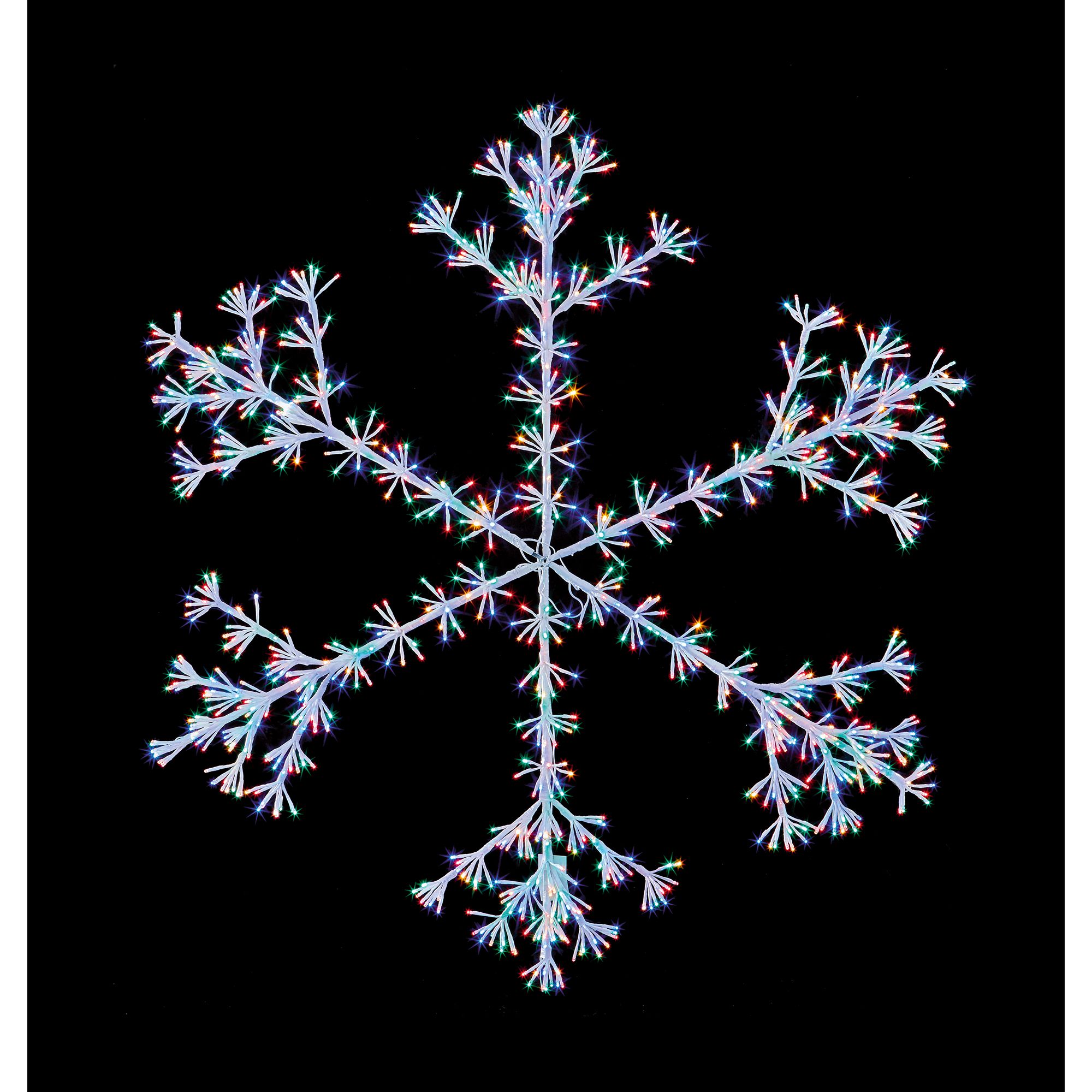 Multicolour LED Snowflake starburst Silhouette
