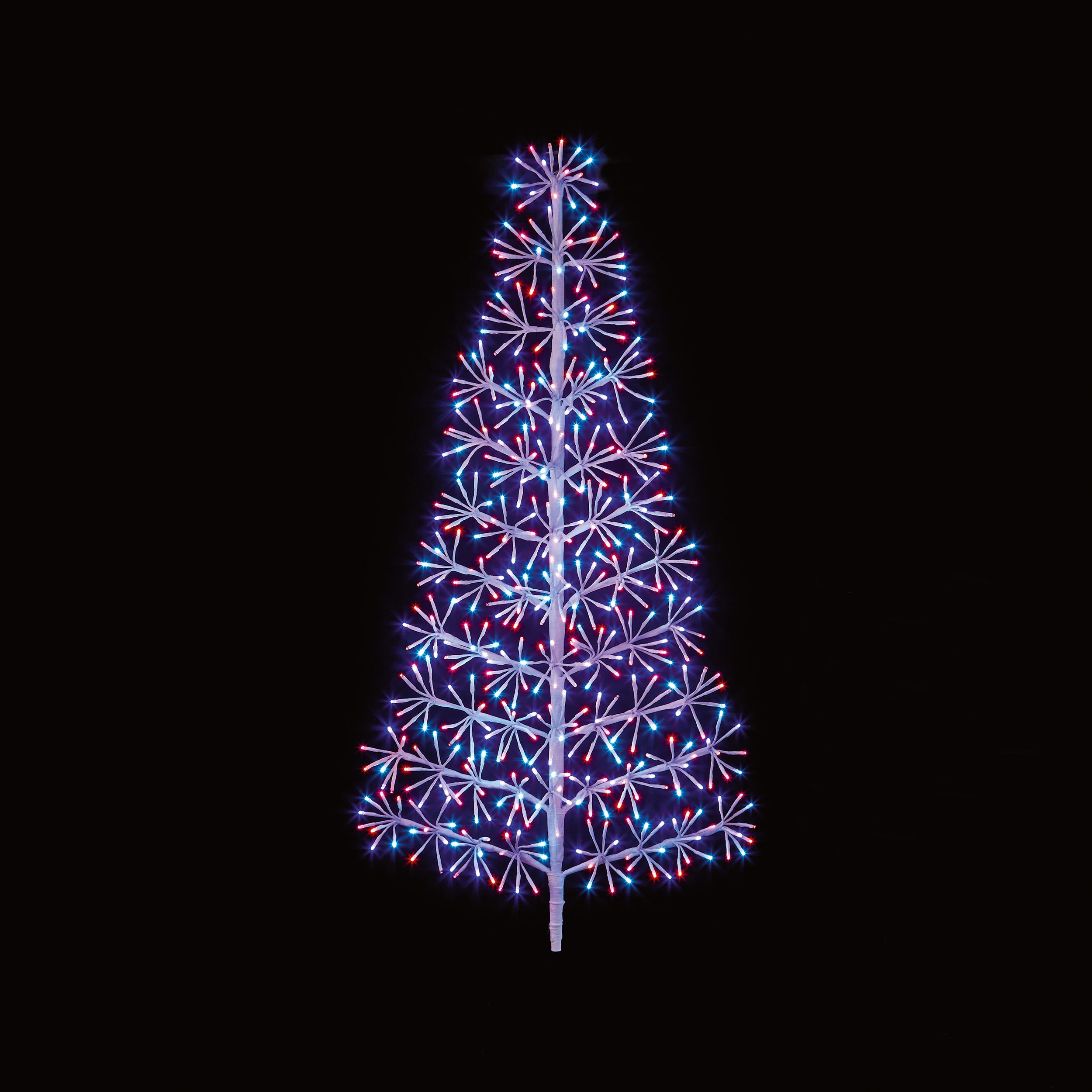 Multicolour LED Starburst tree Silhouette (H) 1200mm