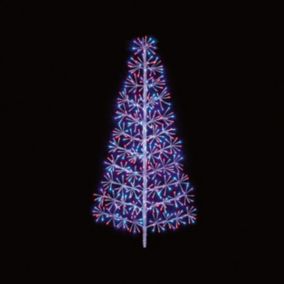 Multicolour LED Starburst tree Silhouette (H) 1200mm