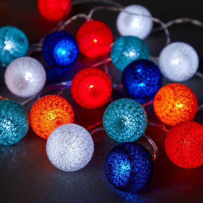 Multicolour LED String lights Clear cable