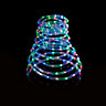 Multicolour Multi-action LED Rope Light Black cable