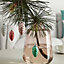 Multicolour Pearlescent effect Plastic Pine cone Decoration, Pack of 8
