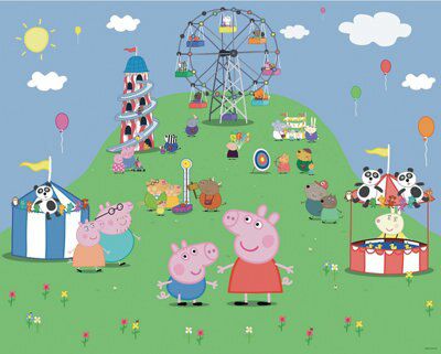 Multicolour Peppa Pig Mural