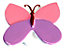 Multicolour Plastic Butterfly Furniture Knob