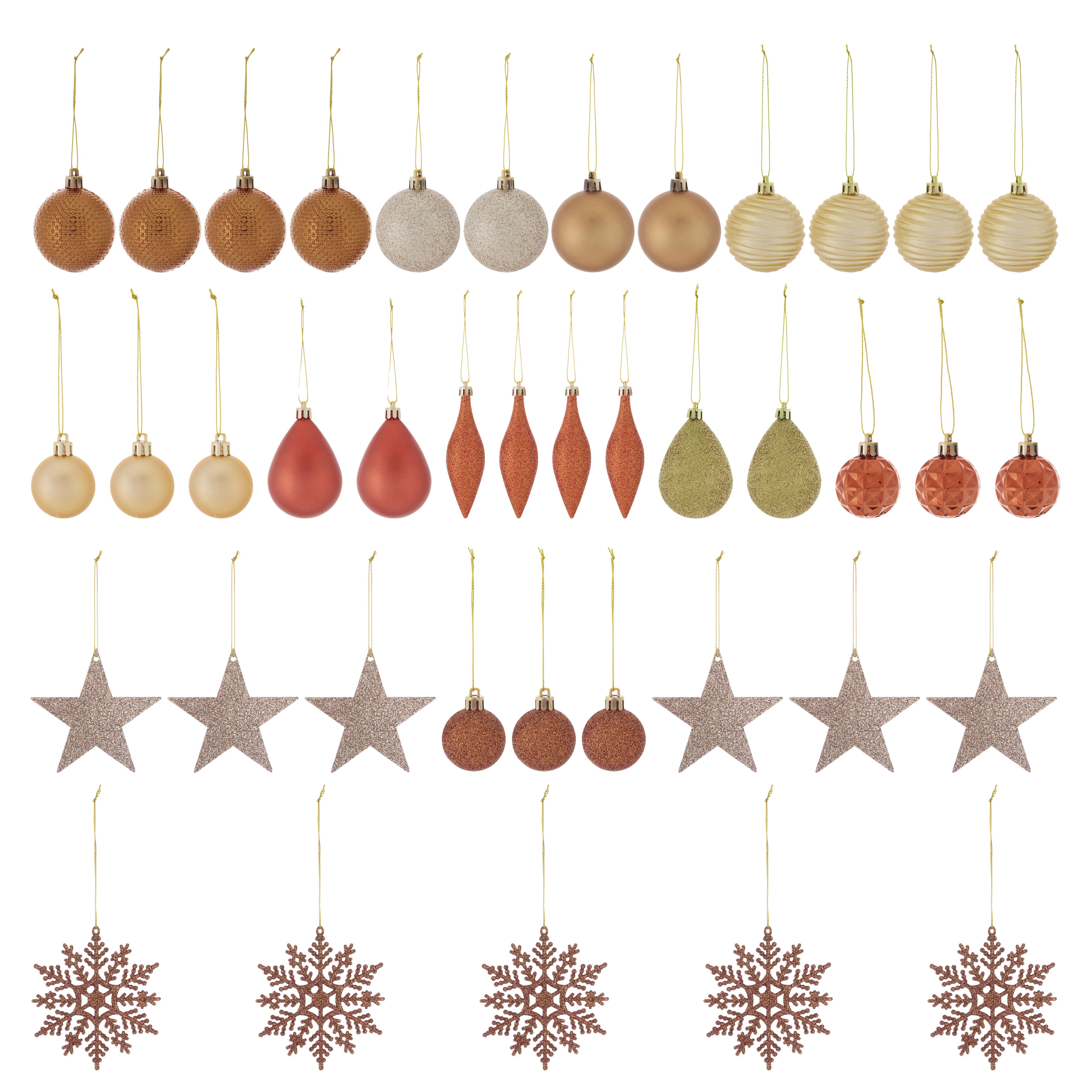 Multicolour Plastic Highland Lodge Hanging decoration set, Pack of 40