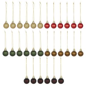 Multicolour Plastic Mini Traditional Hanging decoration set, Pack of 30
