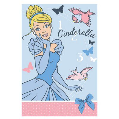 Multicolour Princess Cinderella Fleece Throw