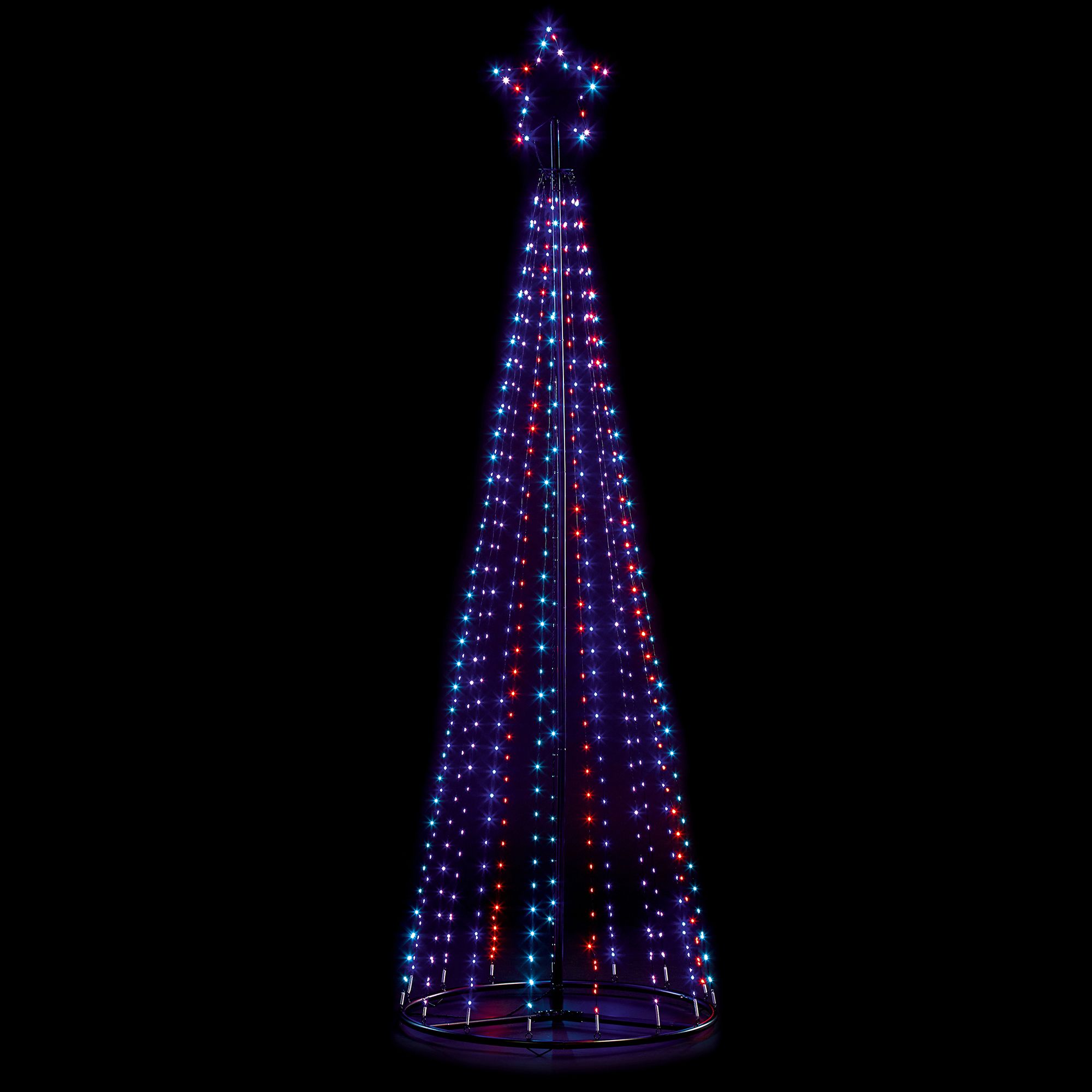 Multicolour Pyramid Tree LED Electrical christmas decoration | DIY at B&Q