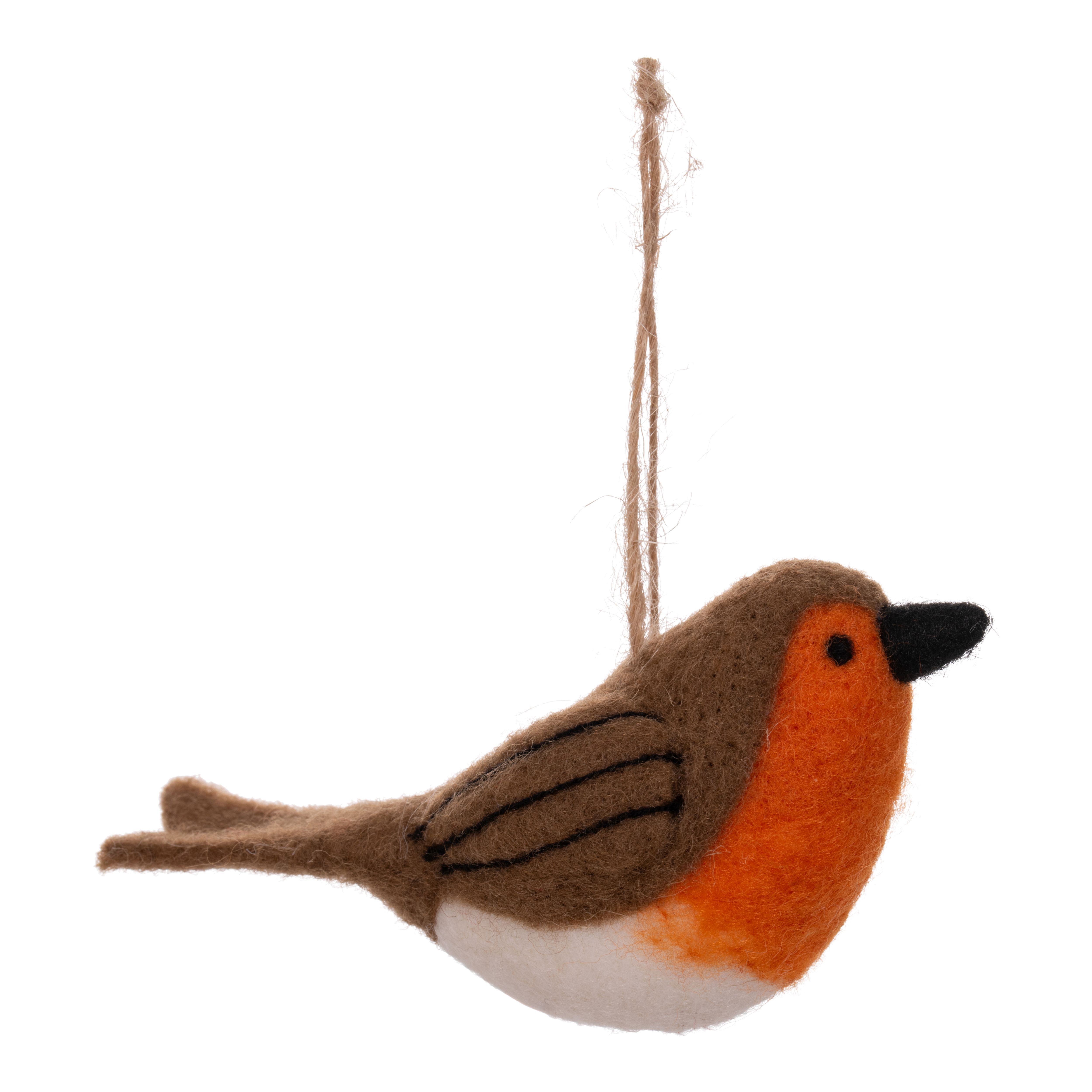 Multicolour Robin Felt Hanging decoration