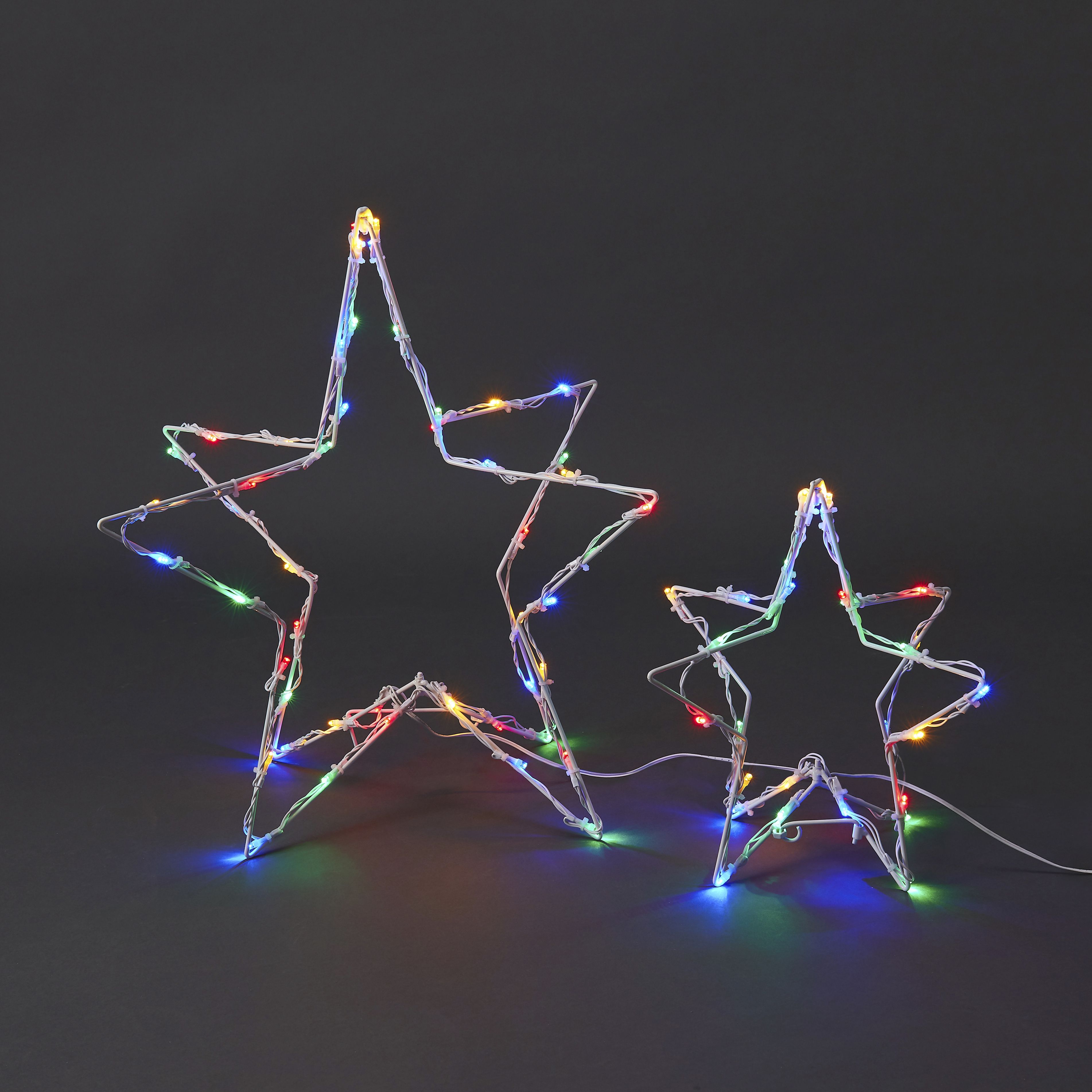 Multicolour Stars LED Set of 2