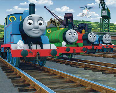 Multicolour Thomas the tank engine Mural