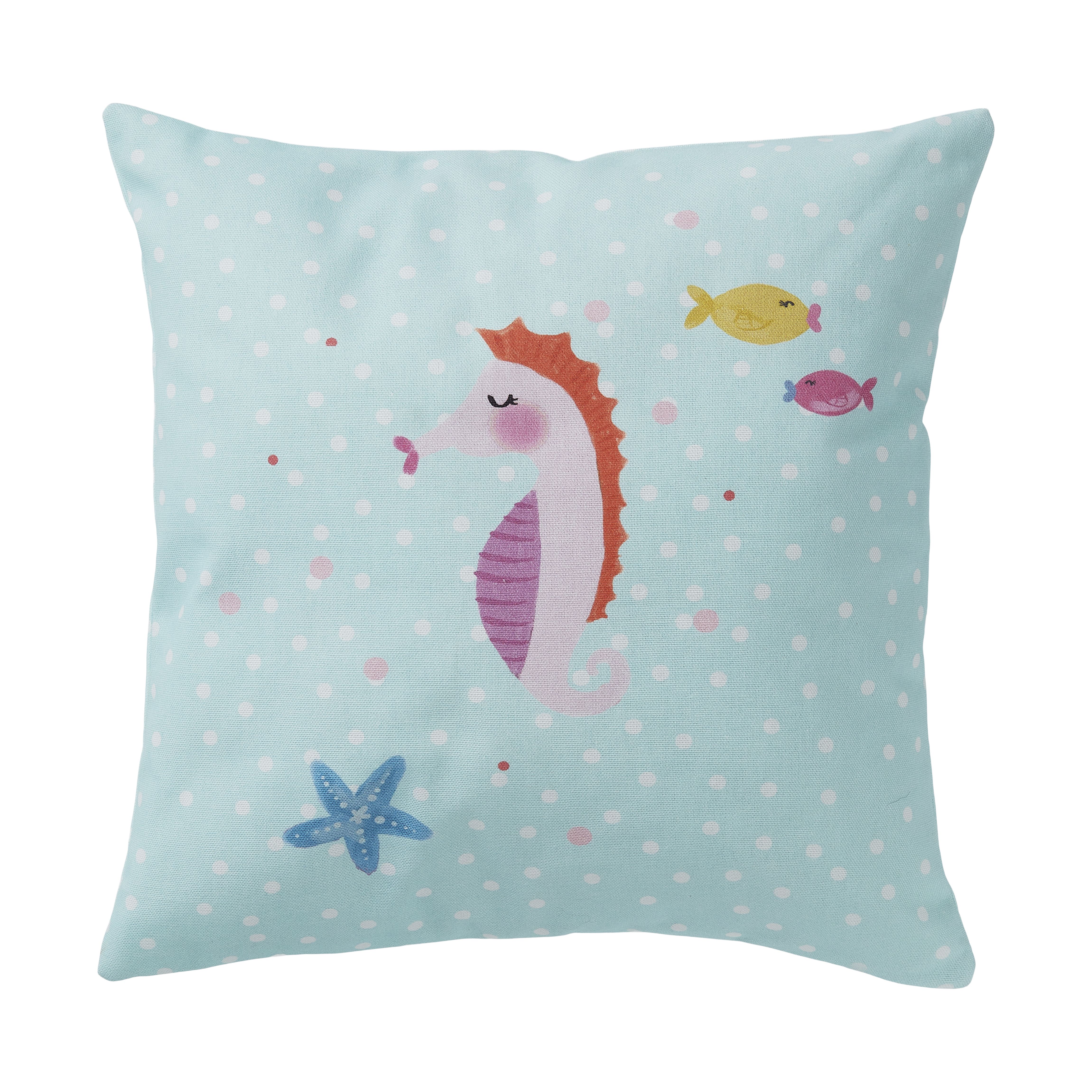 Multicolour Underwater Print effect Indoor Cushion, (L)35cm x (W)35cm