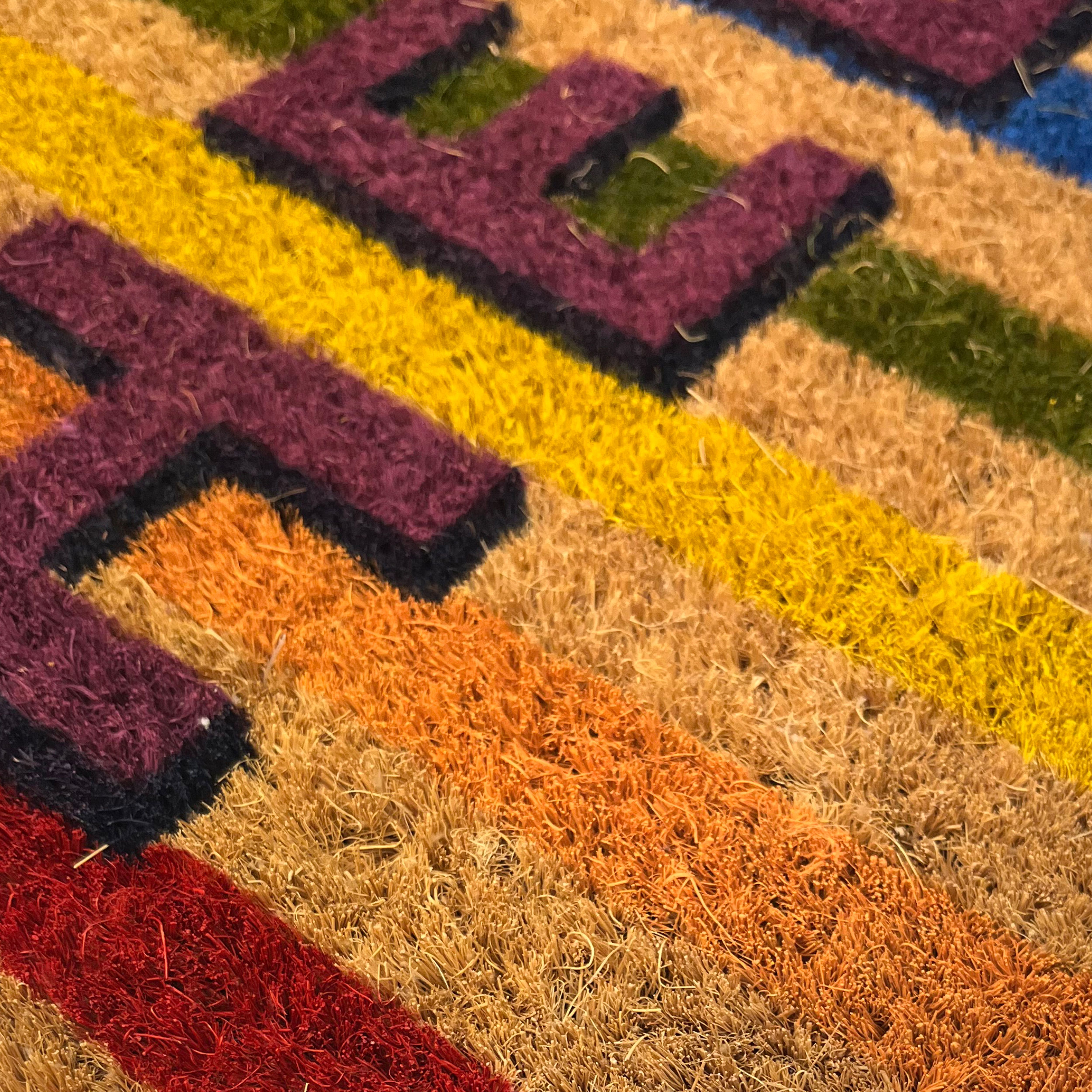 Multicoloured Stripe Door mat, 57cm x 40cm