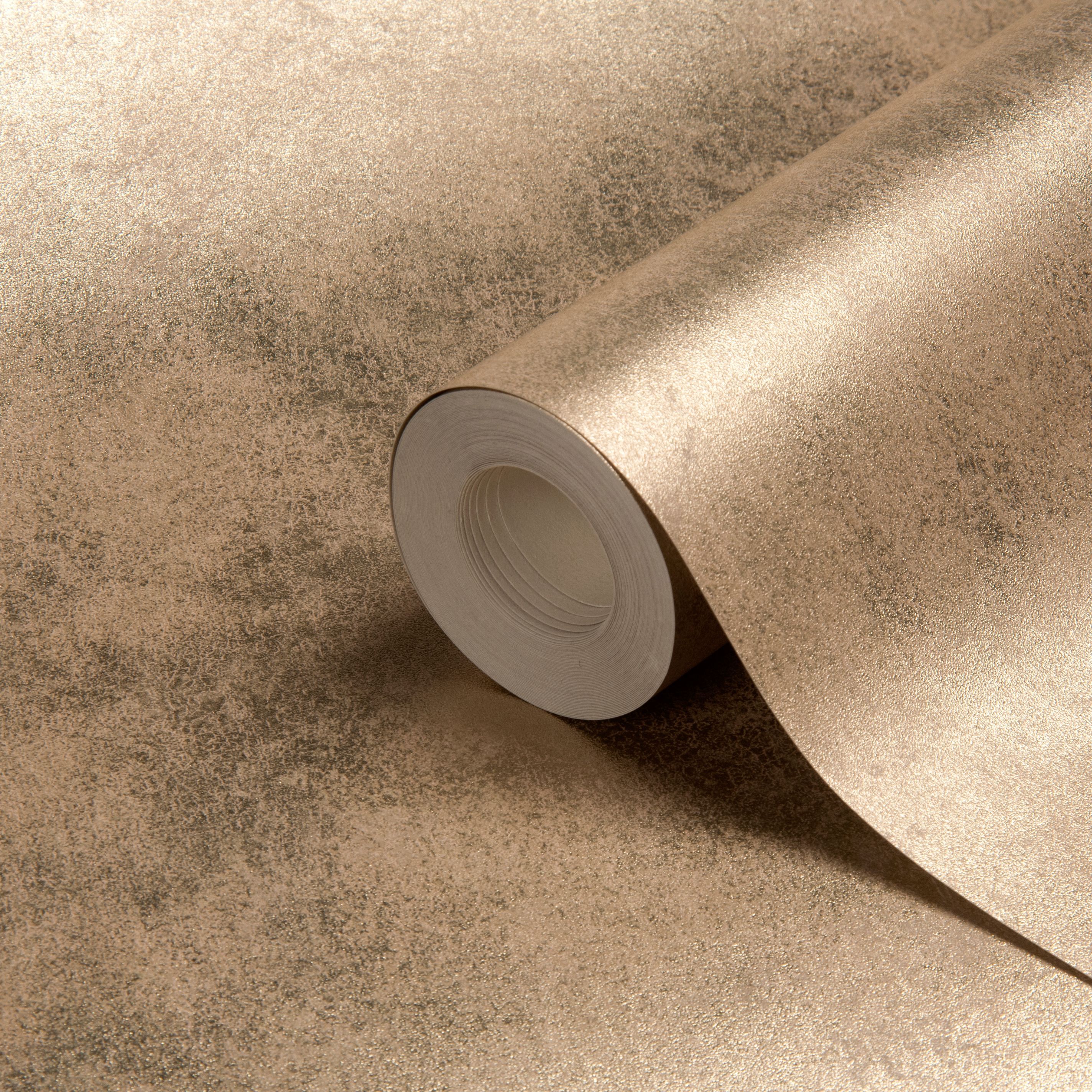 Muriva Foil texture Metallic effect Textured Wallpaper DIY at B&Q