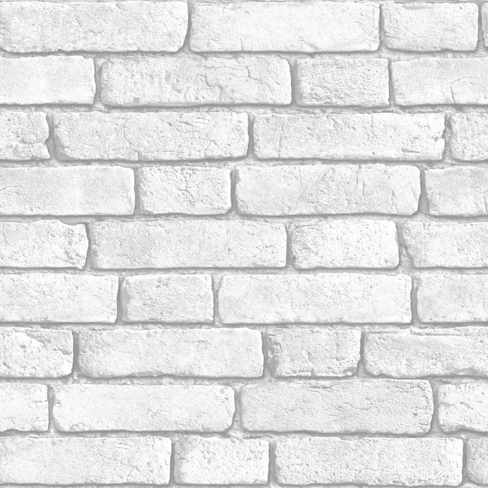 Muriva White Brick Wall Wallpaper Diy At B Q
