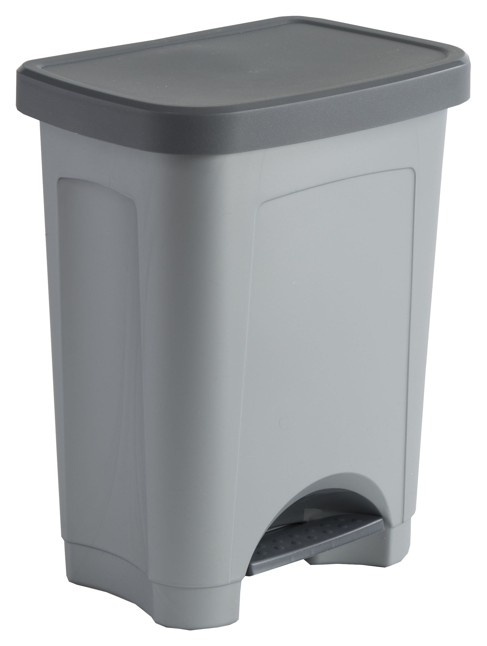 Mutsu Standard Grey Plastic Pedal Bin - 24L