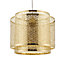 Myla Pendant Steel Gold effect LED Ceiling light