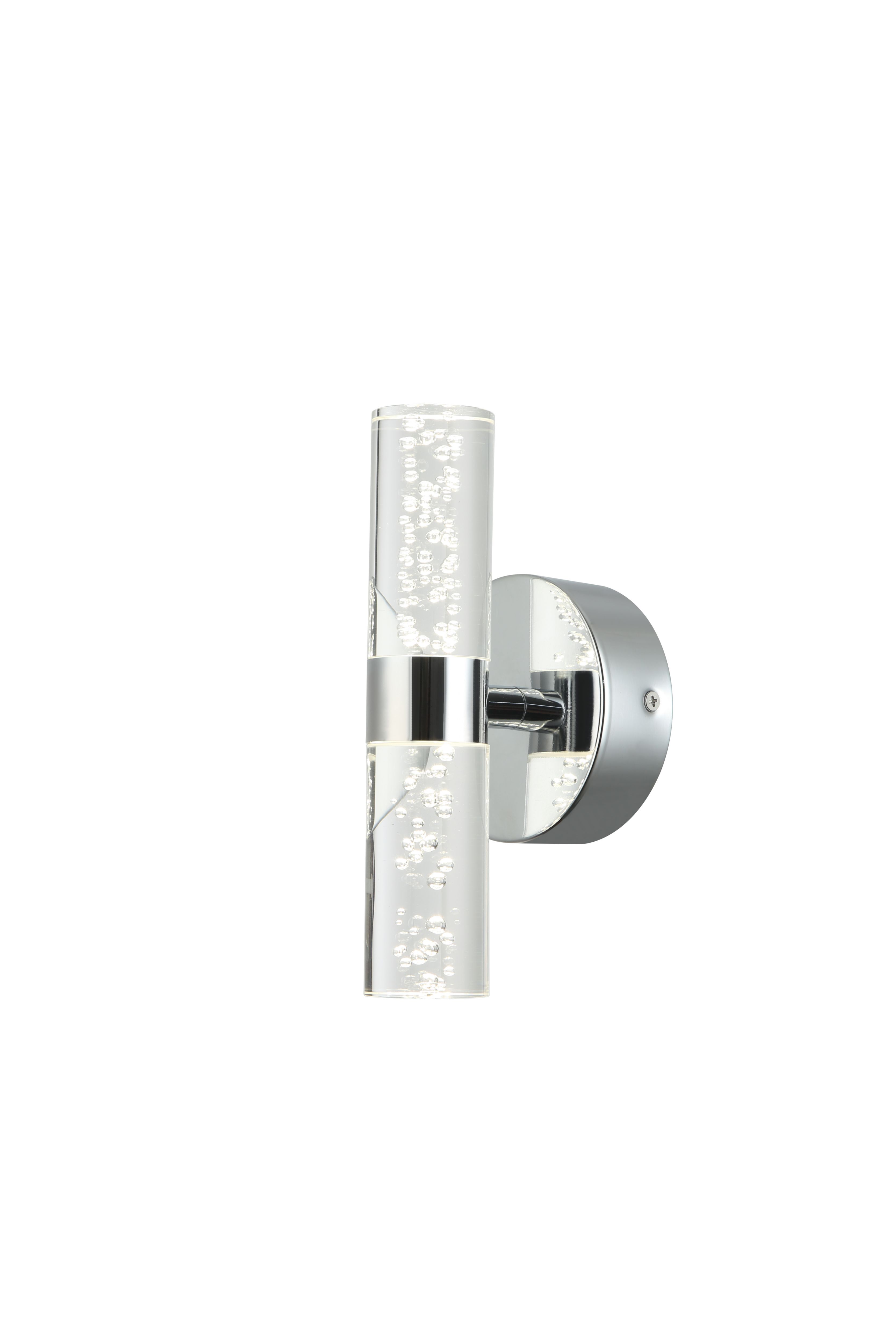Myvat Bubble Silver Chrome effect Double Wired Bathroom wall light