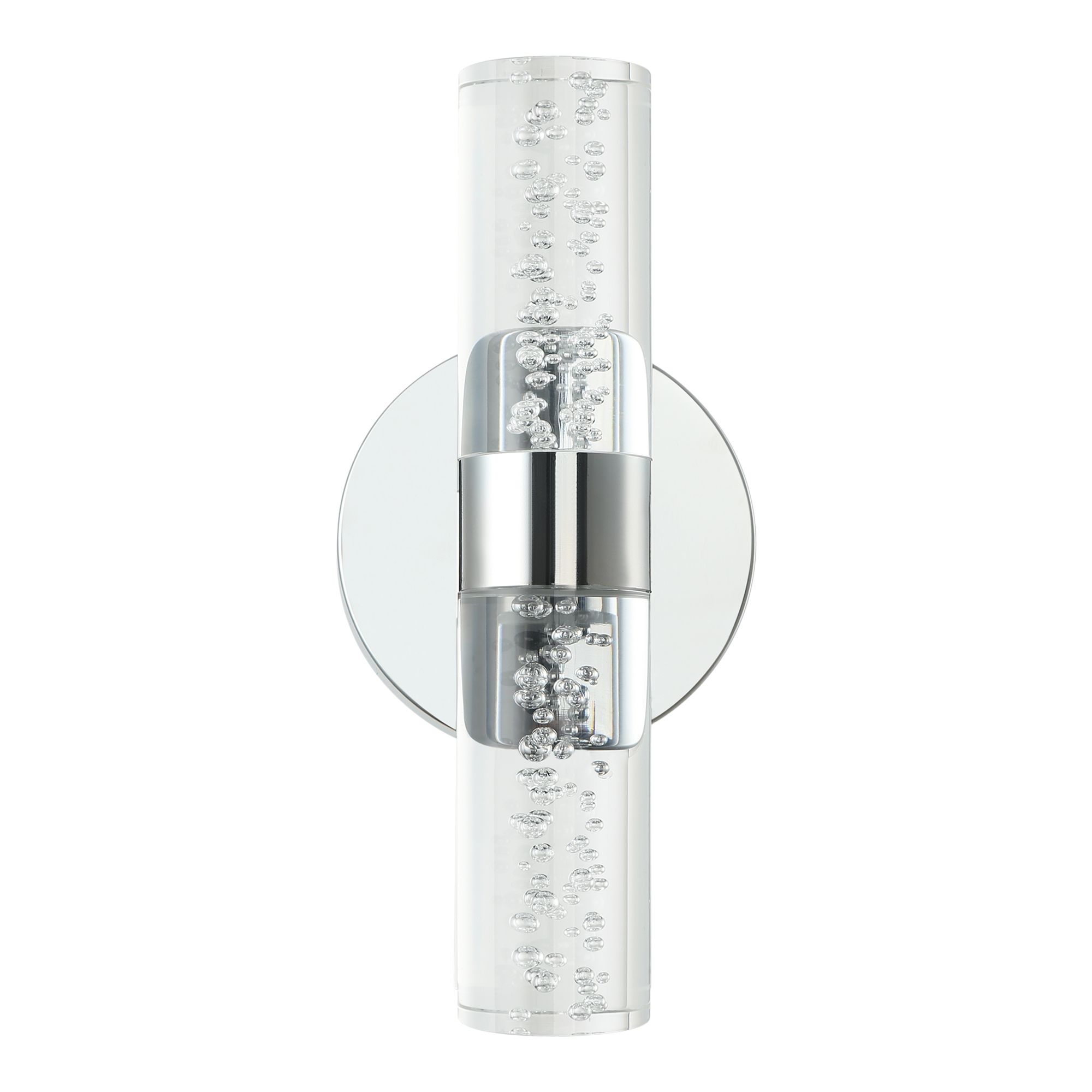 Myvat Bubble Silver Chrome effect Double Wired Bathroom wall light