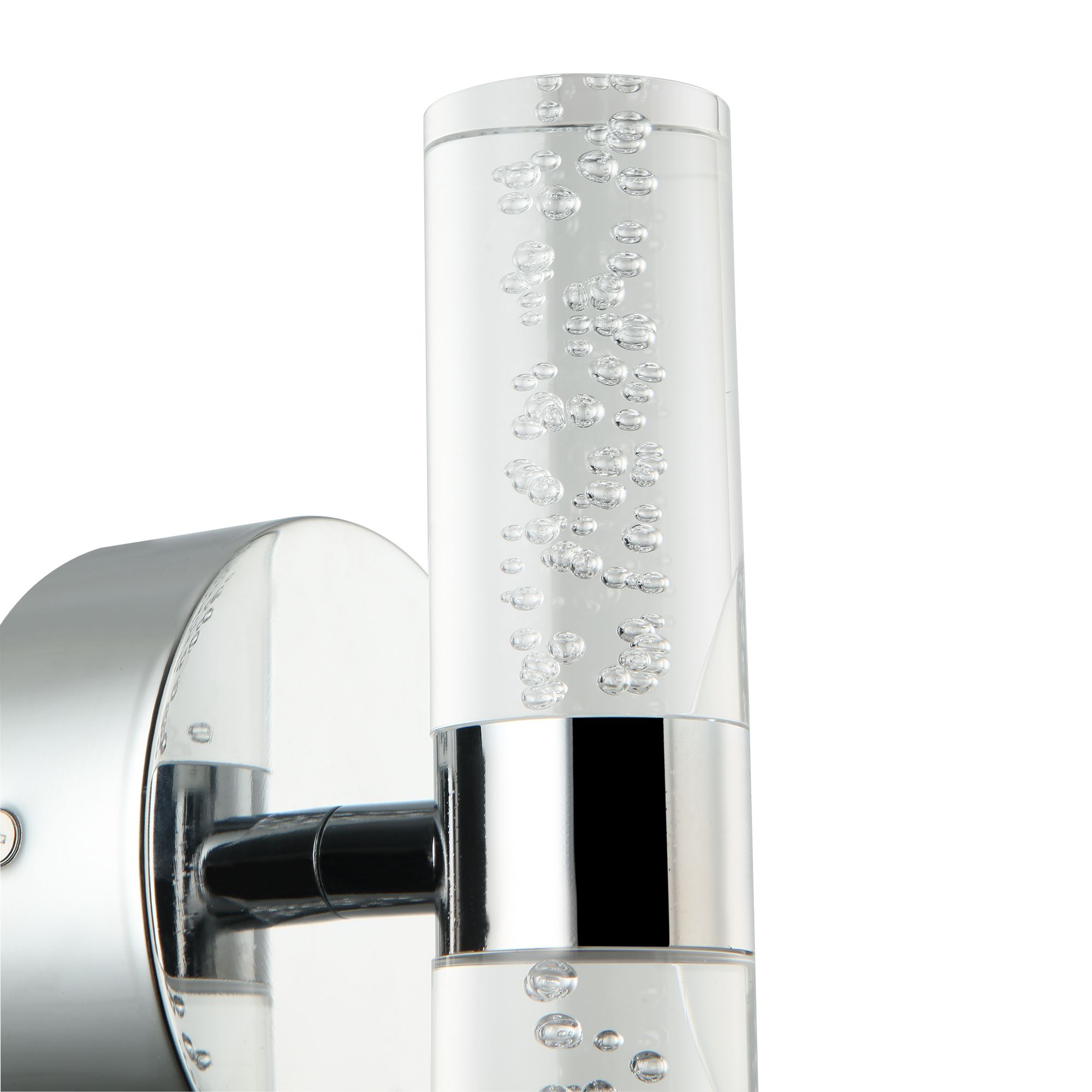 Myvat Bubble Silver Chrome effect Double Wired Bathroom wall light