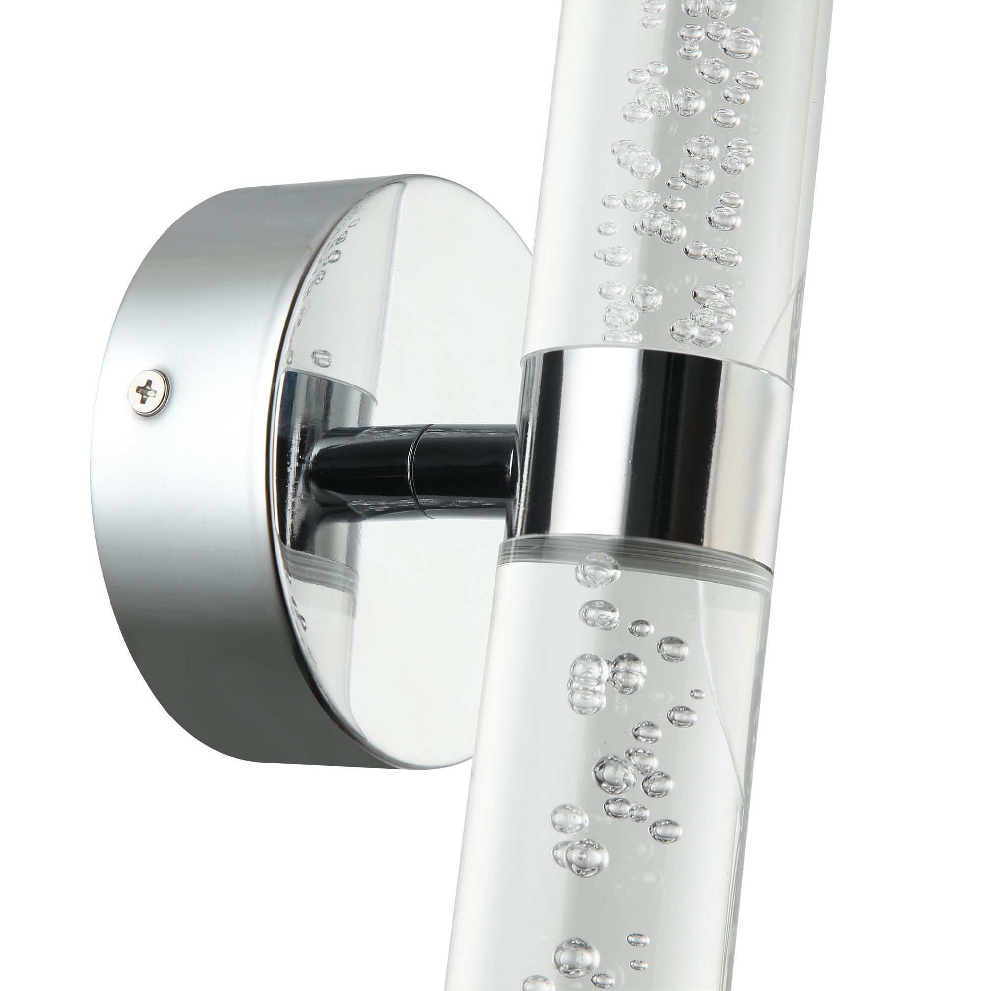 Myvat Bubble Silver Chrome effect Double Wired Bathroom wall light