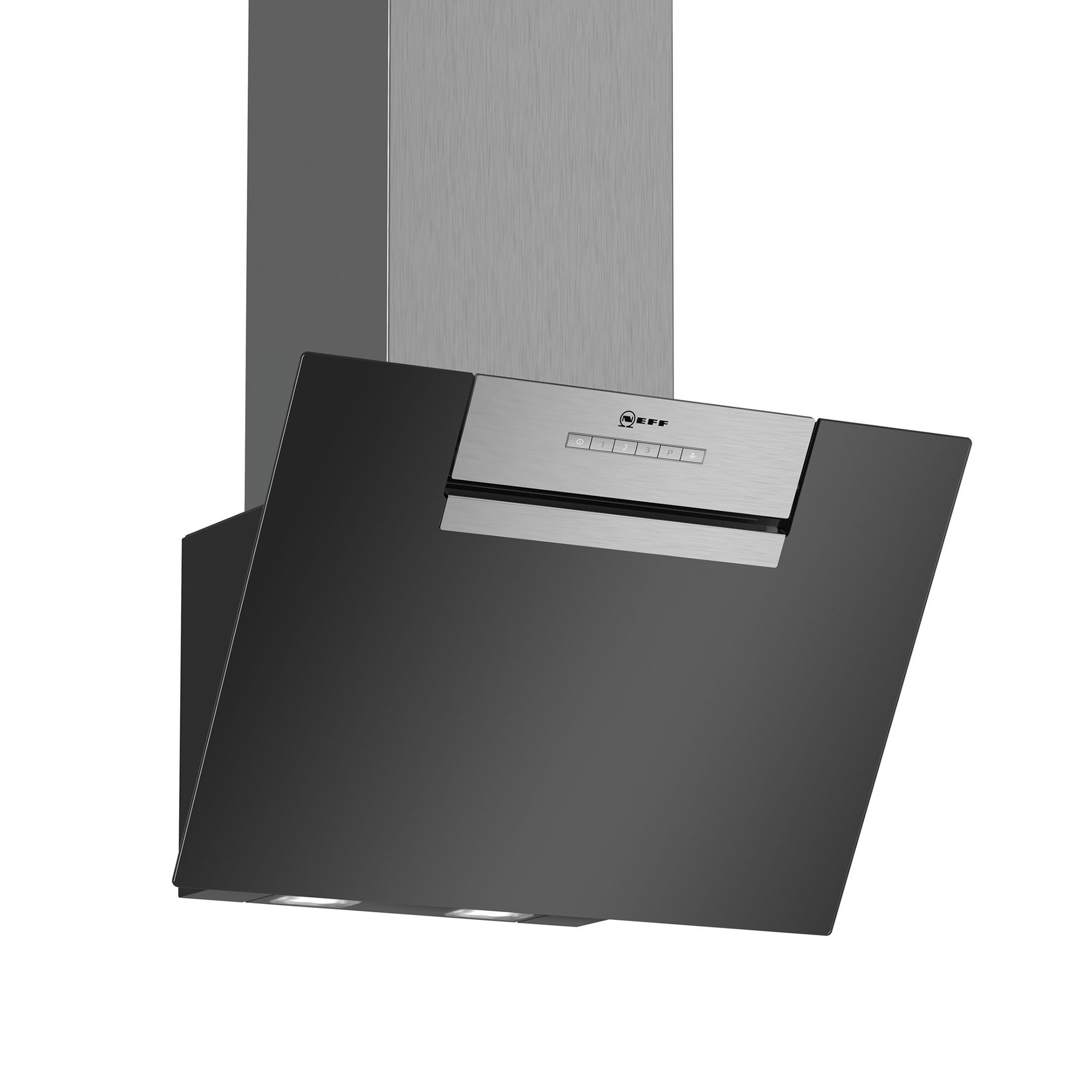 N30 D65IEE1S0B Stainless steel Angled Cooker hood (W)60cm - Black
