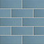 Nabuko Nordic blue Matt Ceramic Wall Tile, Pack of 14, (L)500mm (W)200mm