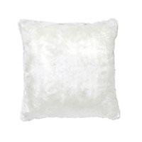 Nacre Faux fur White Cushion (L)45cm x (W)45cm