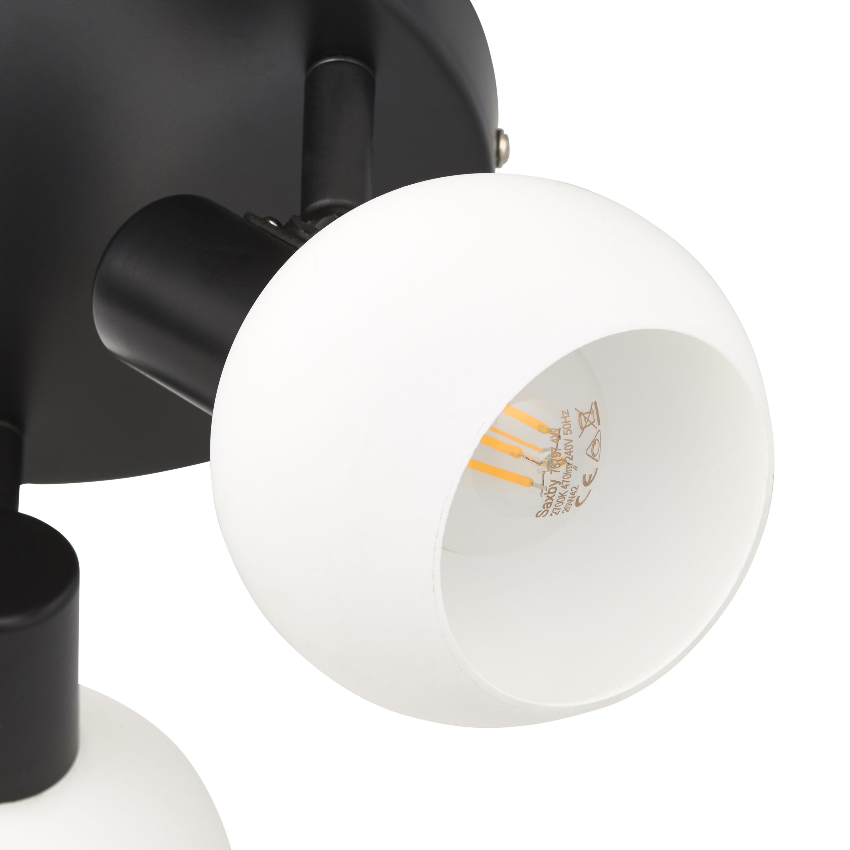 Naomi Modern Matt Black 3 Light Spotlight