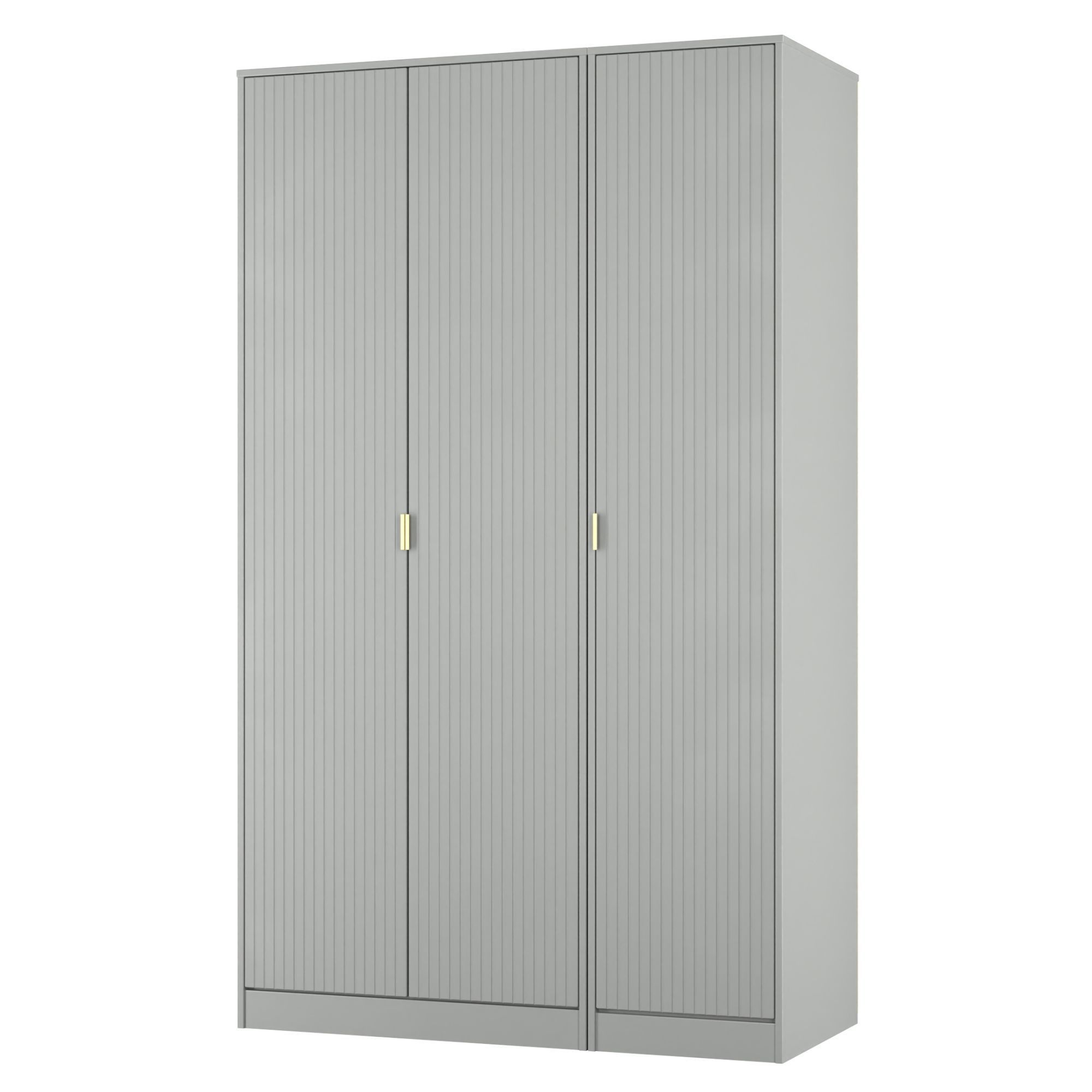 Nashville Ready assembled Contemporary Grey Tall Triple Wardrobe (H)1960mm (W)1108mm (D)530mm