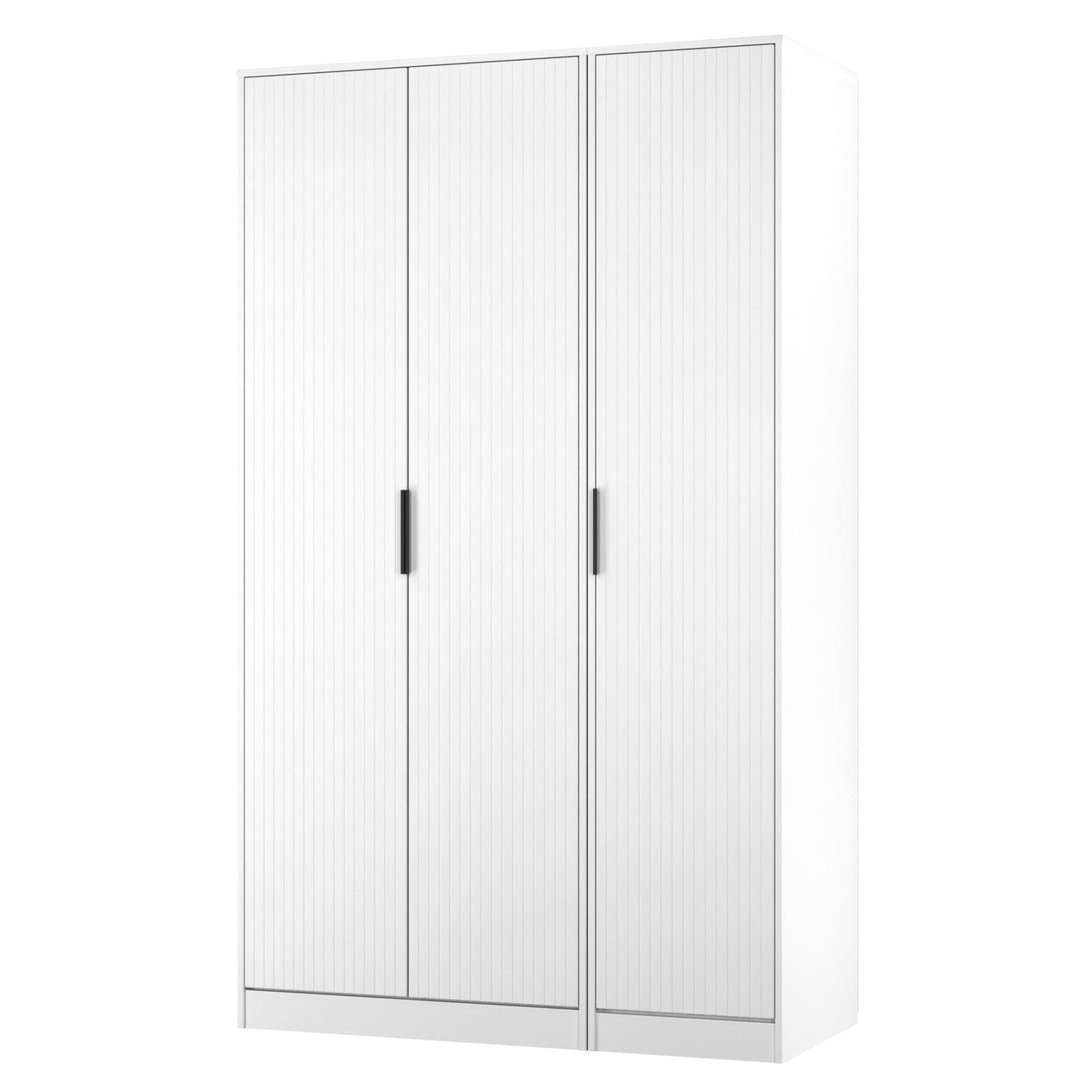 Nashville Ready assembled Contemporary White Tall Triple Wardrobe (H)1960mm (W)1108mm (D)530mm