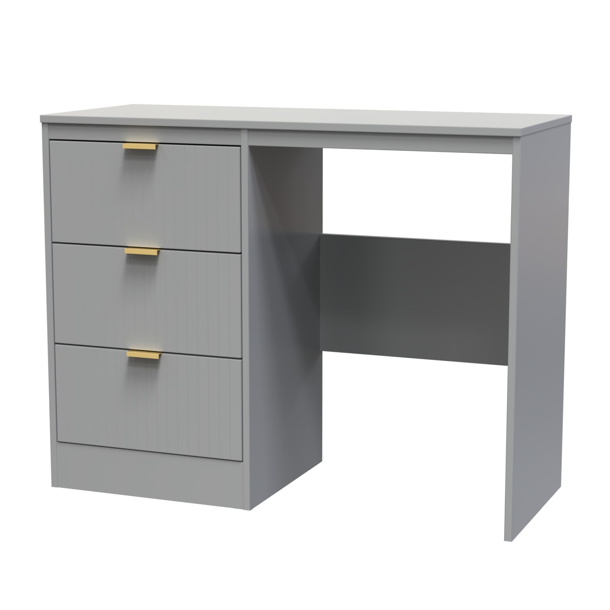 Nashville Ready assembled Grey 3 Drawer Dressing table (H)756mm (W)969mm (D)395mm