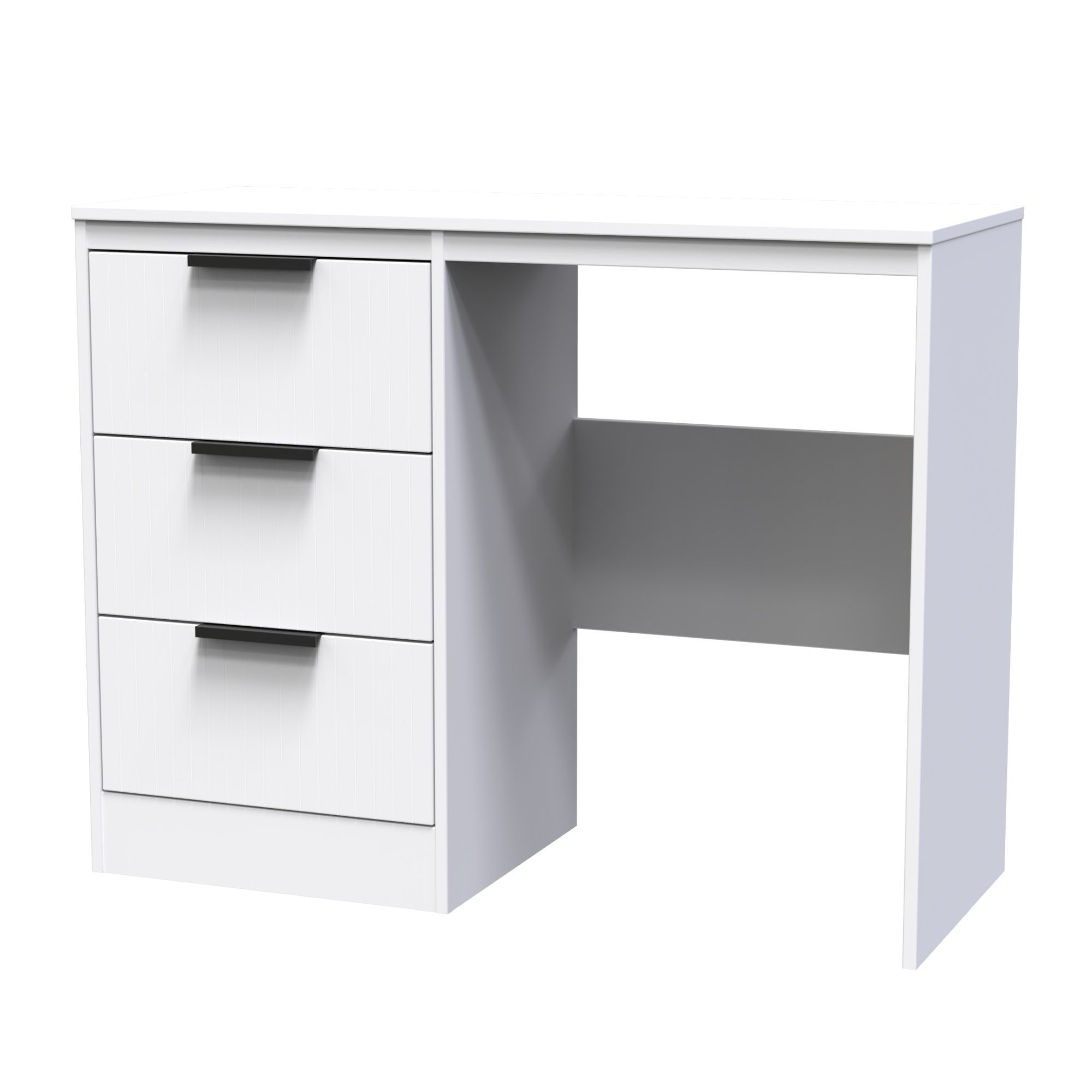 Nashville Ready assembled White 3 Drawer Dressing table (H)756mm (W)969mm (D)395mm