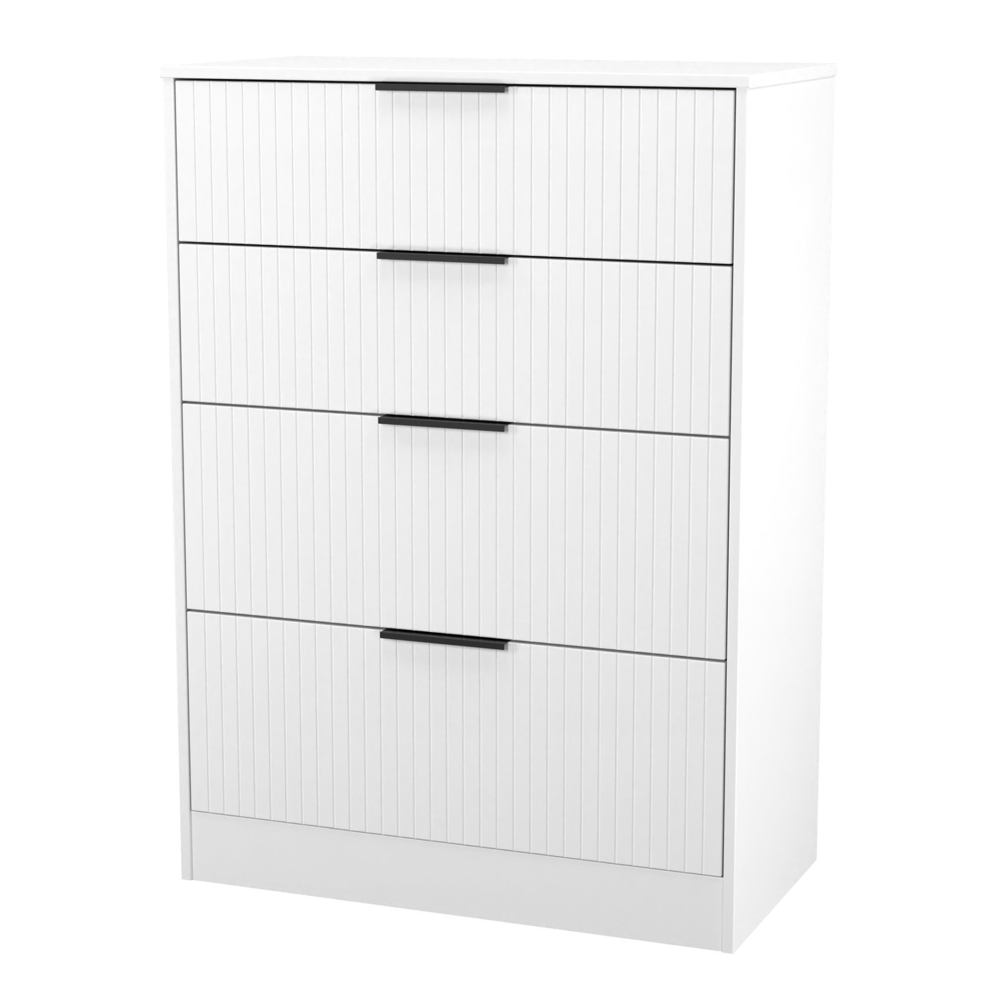 Nashville Ready assembled White 4 Drawer Chest (H)1063mm (W)766mm (D)395mm