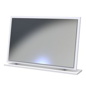 Nashville White Rectangular Freestanding Framed mirror, (H)49.5cm (W)76.5cm
