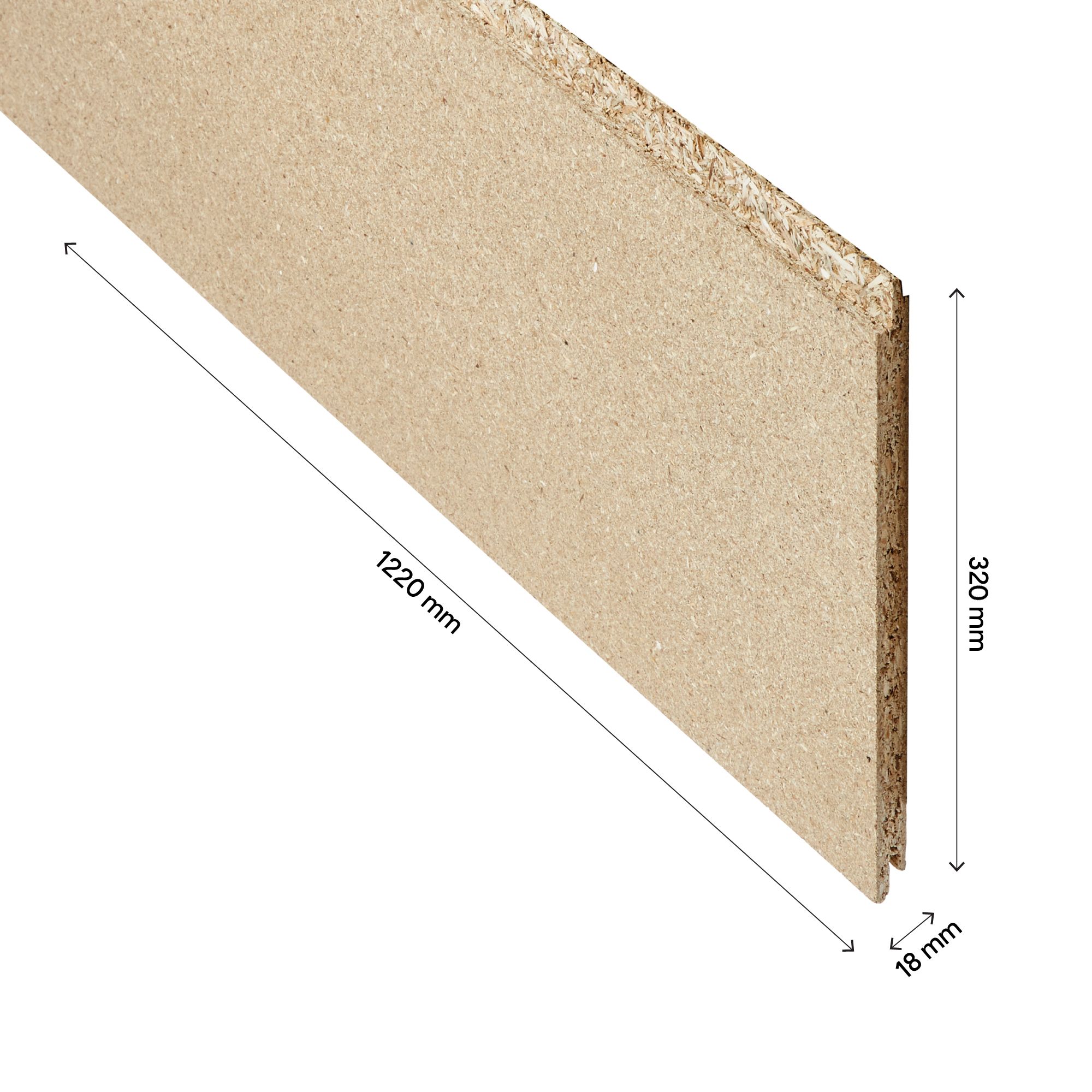 Natural Chipboard Loft panel (L)1220mm (W)320mm (T)18mm , Pack of 3