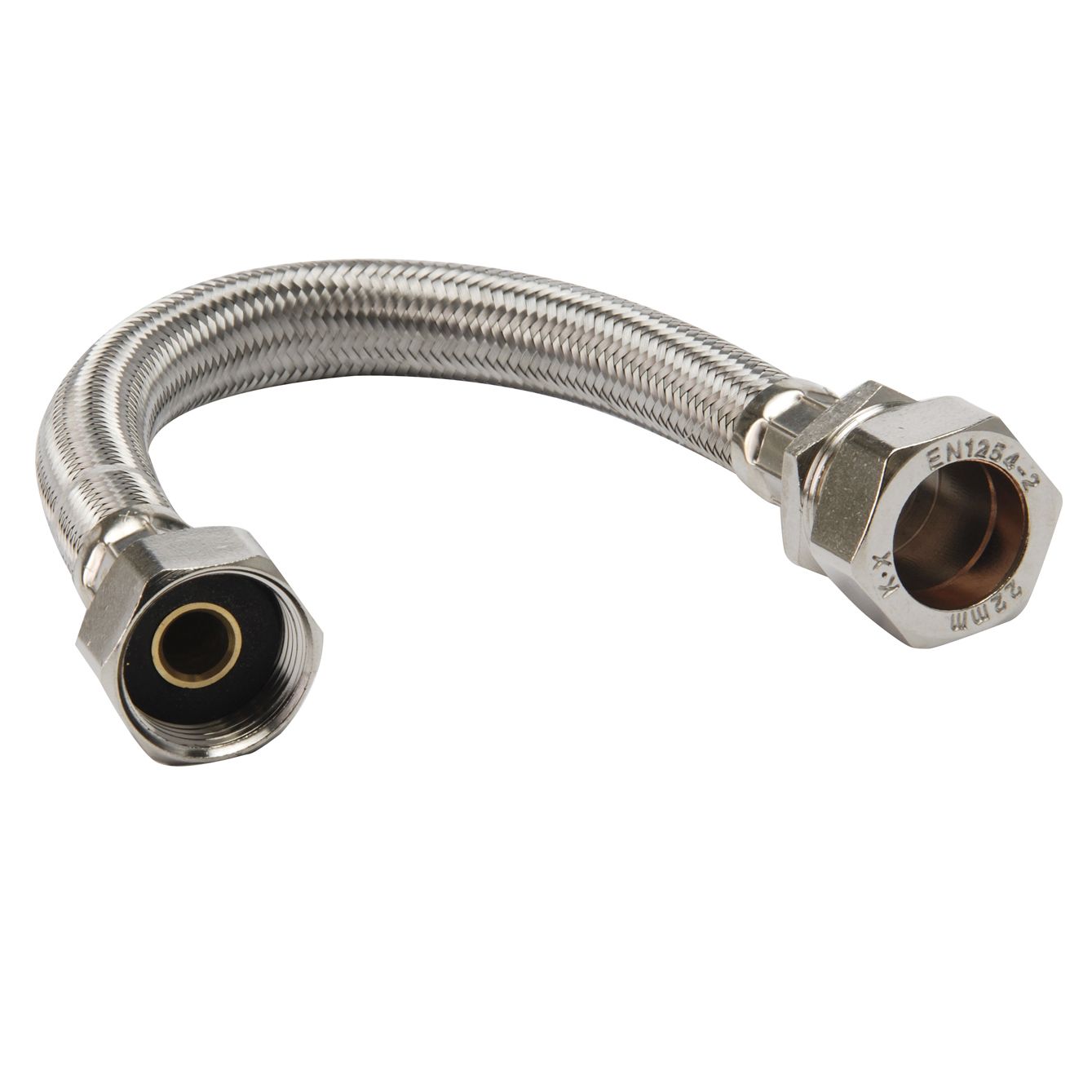 Natural Flexible Hose 426807WNP, (L)0.3m 13mm x (Dia)22mm DIY at B&Q