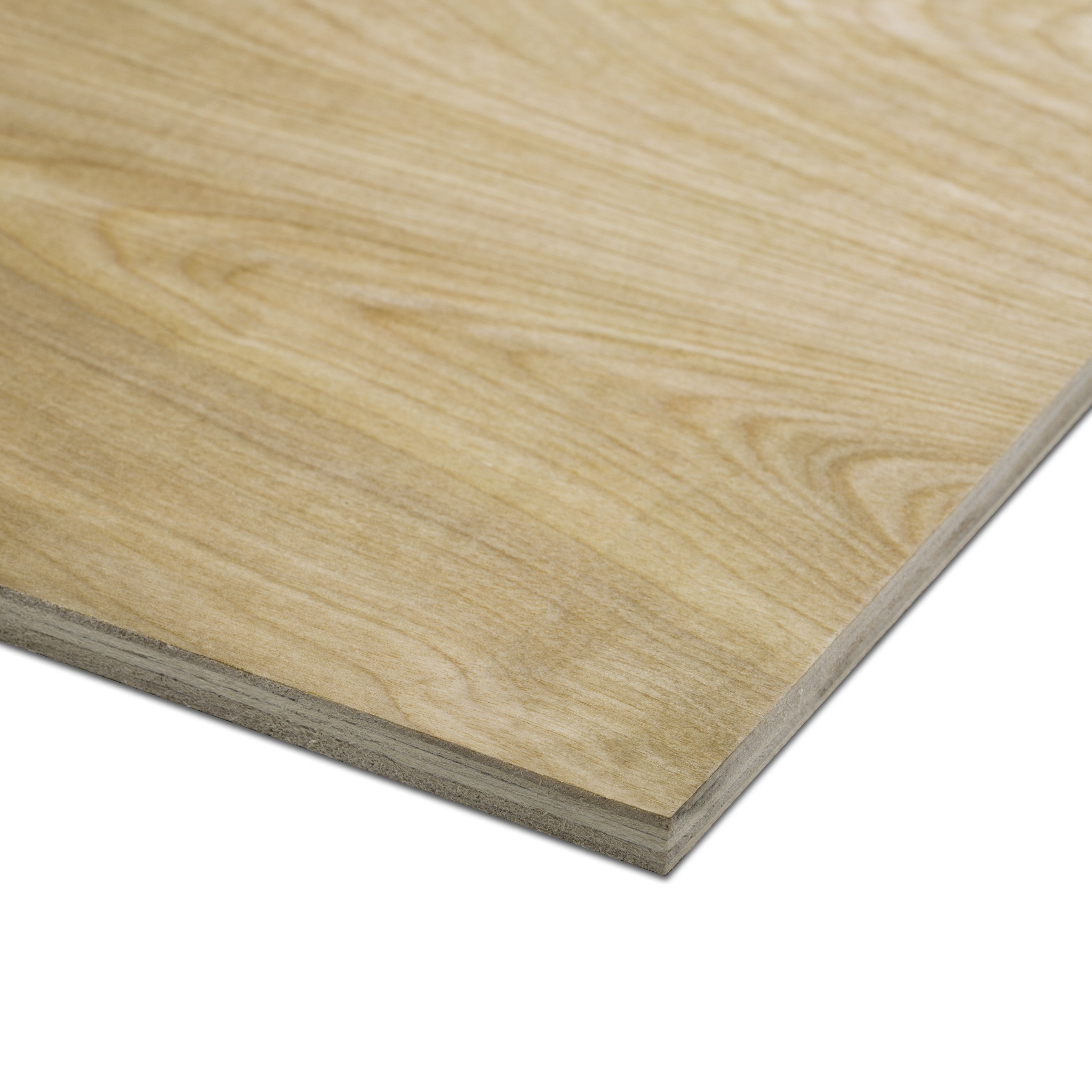 Natural Hardwood Plywood (L)2440mm (W)1220mm (T)9mm