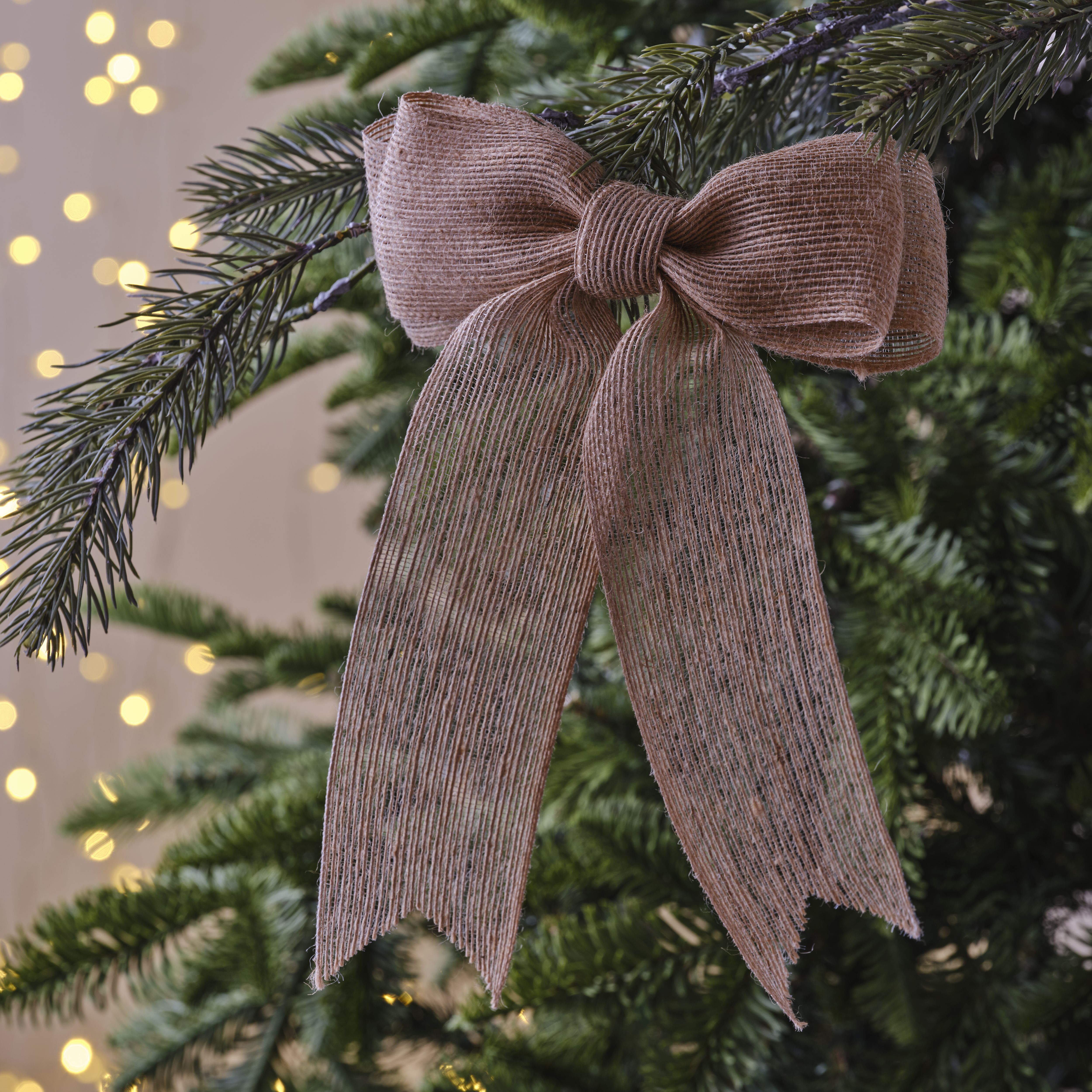 Natural Hessian effect Jute Bow Hanging decoration