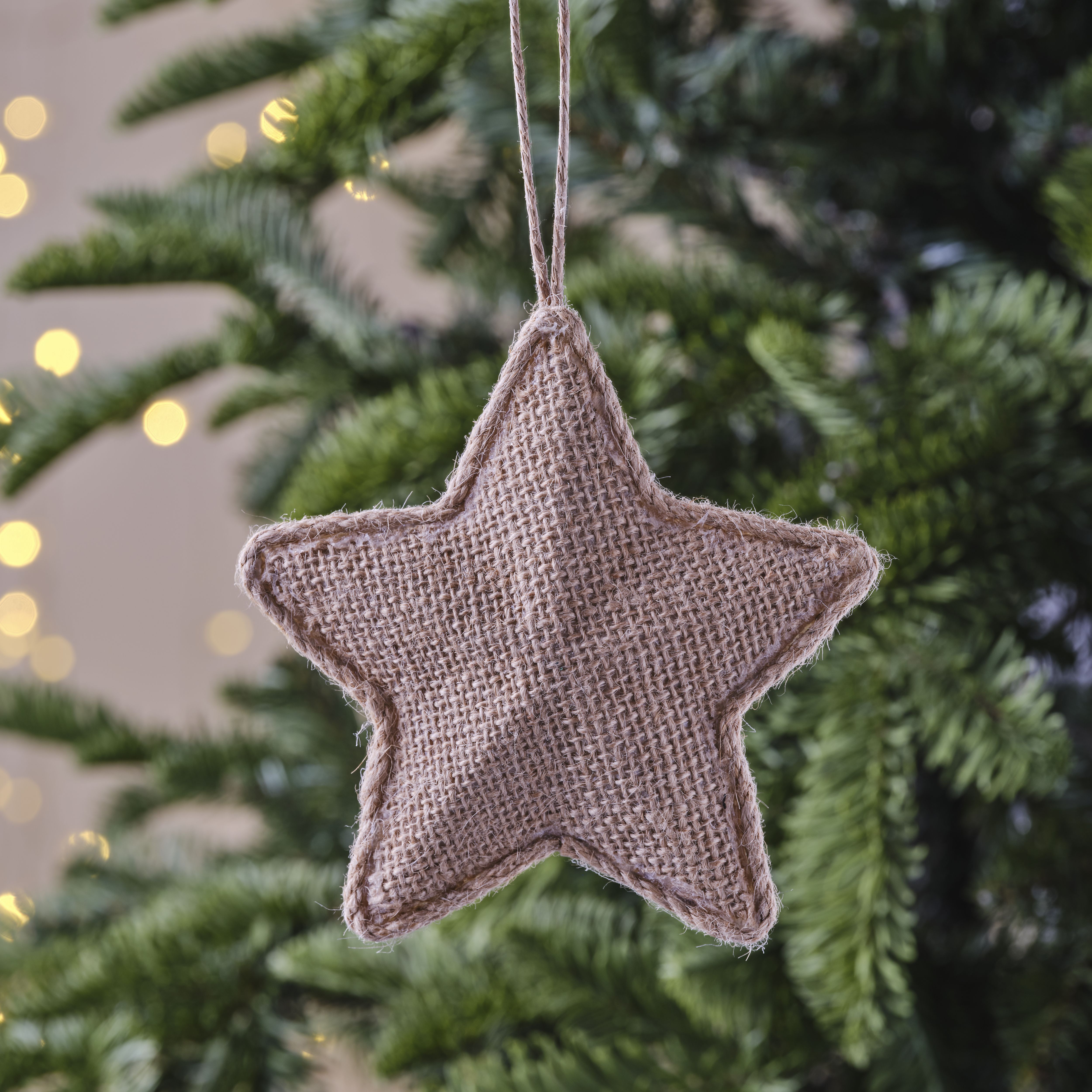 Picture of Natural Hessian effect Jute Star Hanging decoration