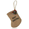 Natural Hessian merry christmas mini stocking Decoration