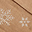 Natural Hessian Snowflake Stocking