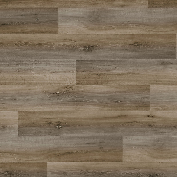 Natural Limed Oak Effect Luxury Vinyl, Laminate Tile Flooring Kitchen B Q