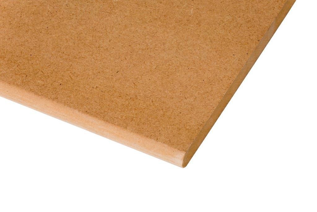 Natural MDF Rolled edge Window board, (L)2.1m (W)494mm (T)18mm