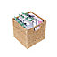 Natural Metal Foldable Storage basket (H)300mm (W)30mm