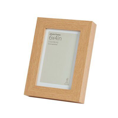 Natural Oak effect Modern block Picture frame (H)19cm x (W)14cm