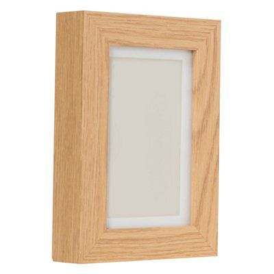 Natural Oak effect Modern block Picture frame (H)19cm x (W)14cm