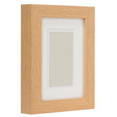 Natural Oak effect Modern block Picture frame (H)22cm x (W)17cm