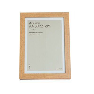 Natural Oak effect Modern block Picture frame (H)34cm x (W)25cm