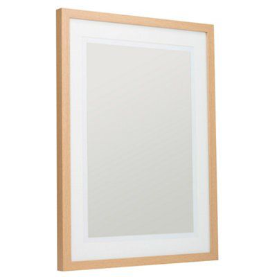 Natural Oak effect Modern block Picture frame (H)74cm x (W)54cm